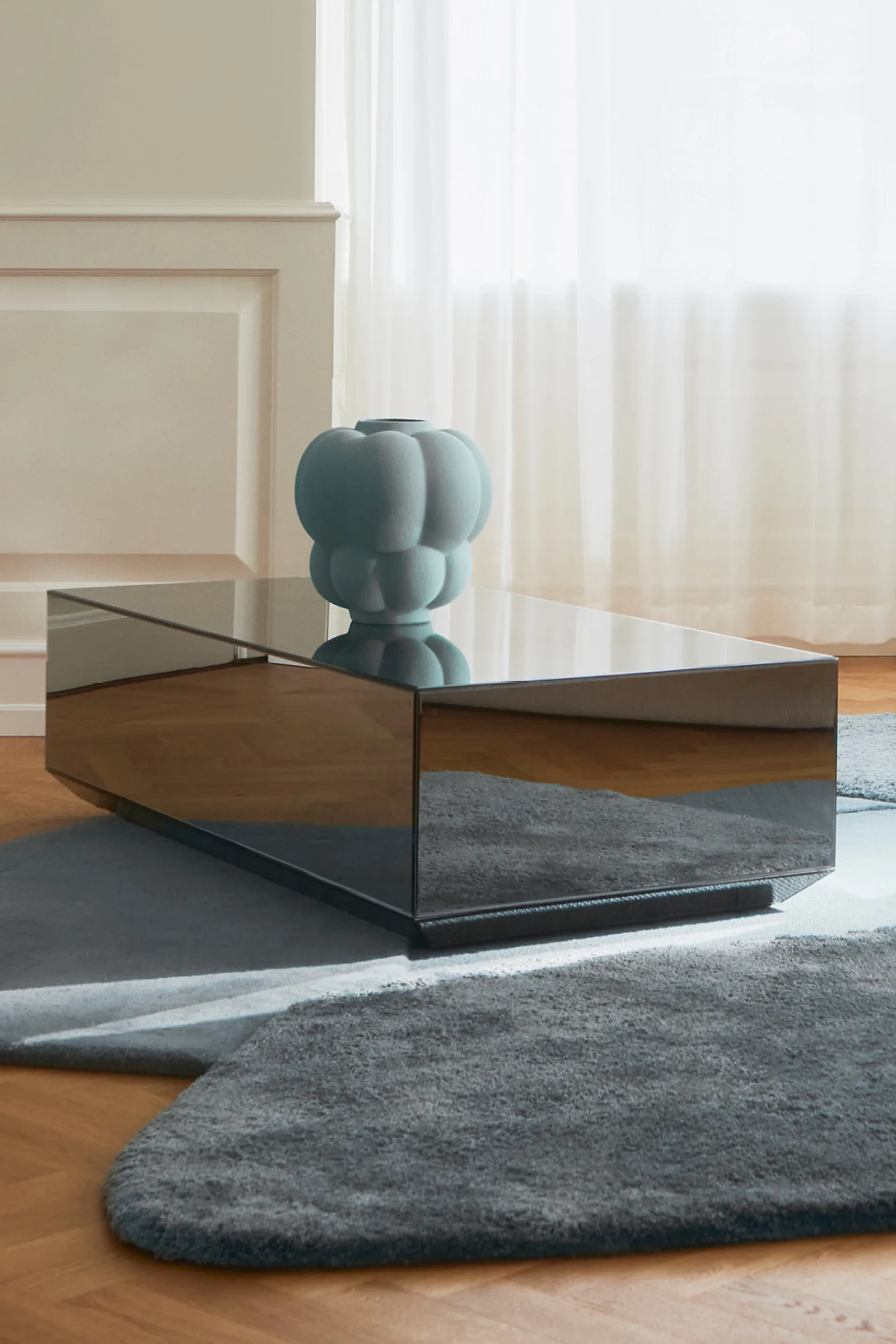 Mola rug 209x288 cm, Dusty blue AYTM