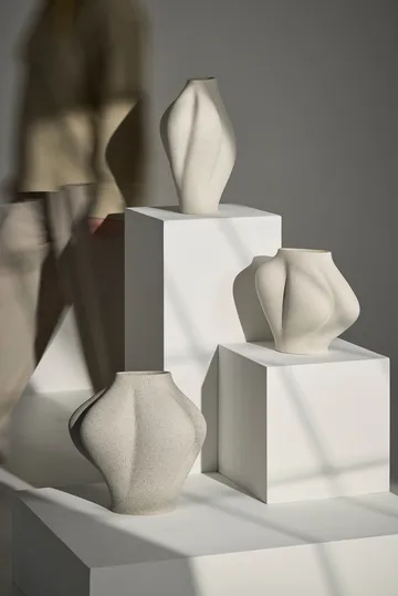 Saltare vase - Taupe, Ø13.8x30 cm - AYTM