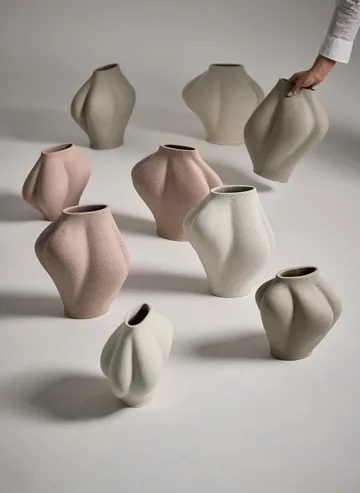 Saltare vase - Taupe, Ø13.8x30 cm - AYTM