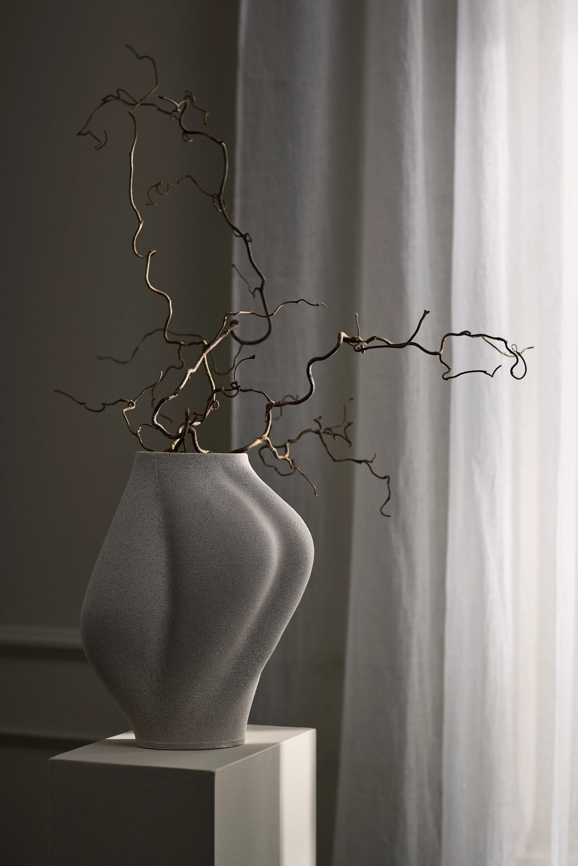 Saltare vase, Taupe, Ø17x35 cm AYTM