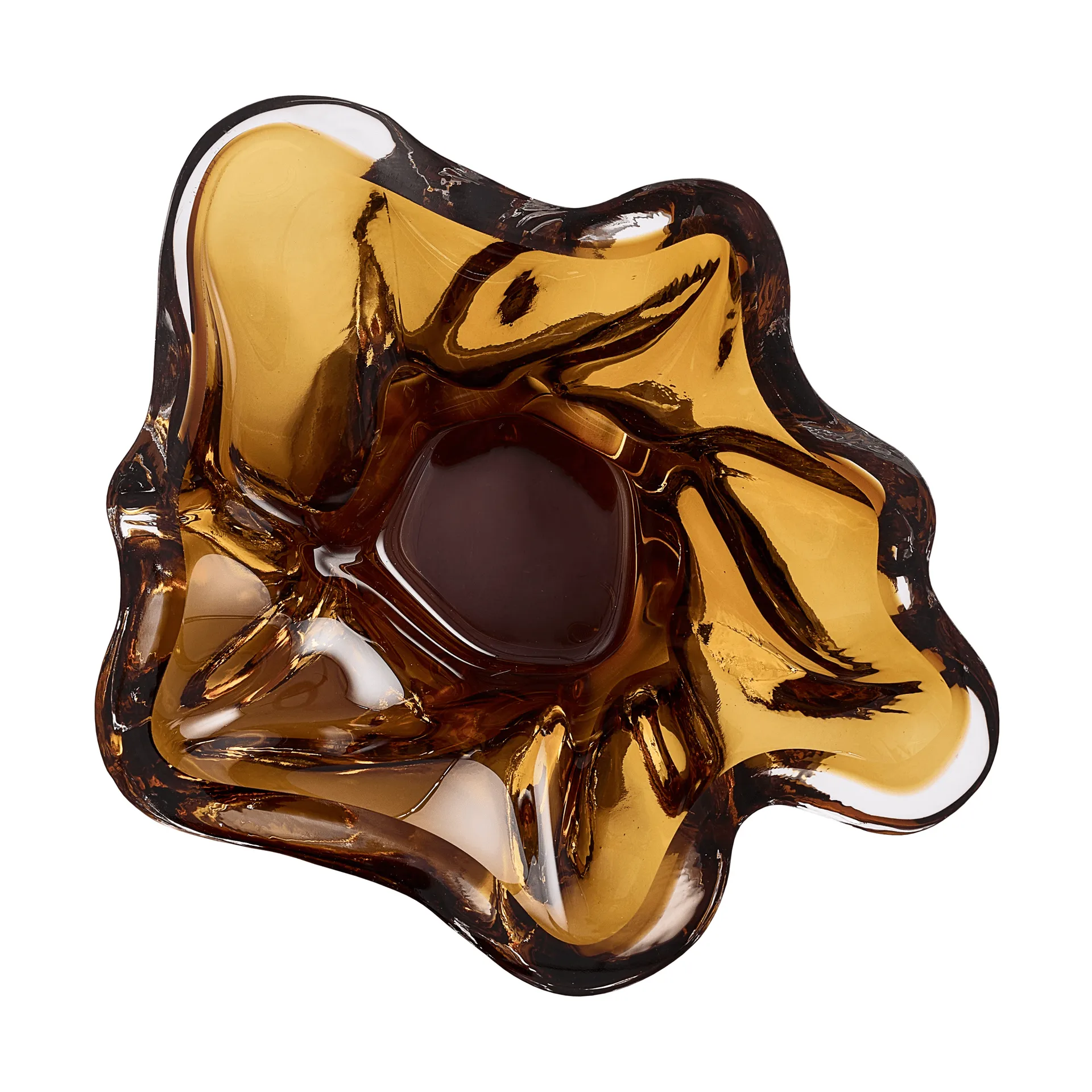 Vena decorative bowl, Amber AYTM