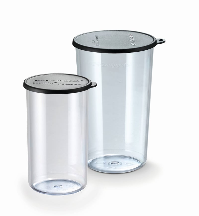 Bamix Mixing cups with lid 400+600ml for bamix Transparent