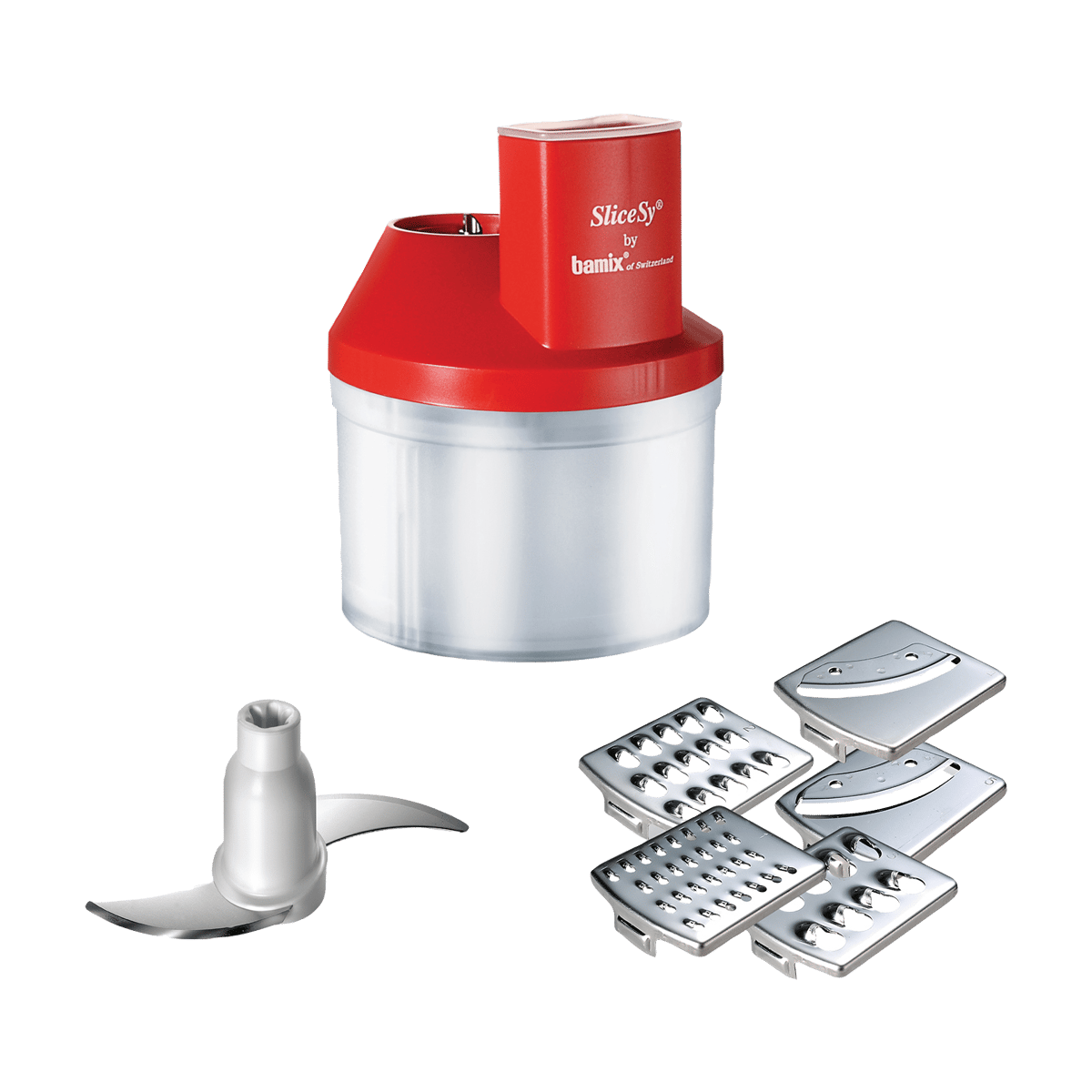 Bamix SliceSy accessories Red