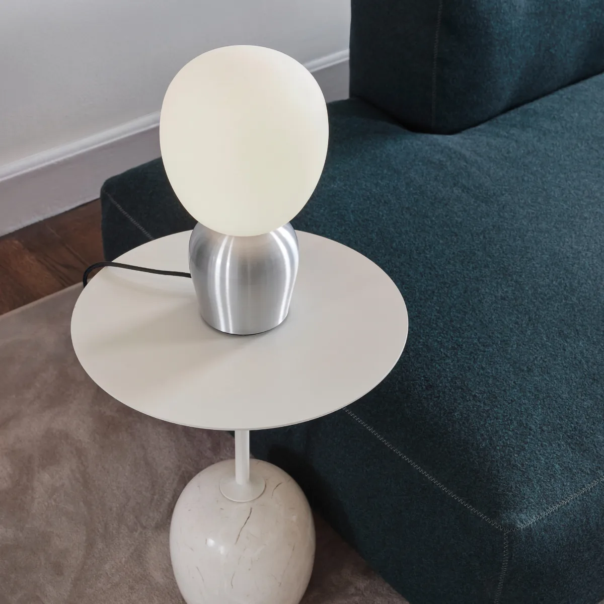 Buddy table lamp opalglass, Brushed aluminum Belid