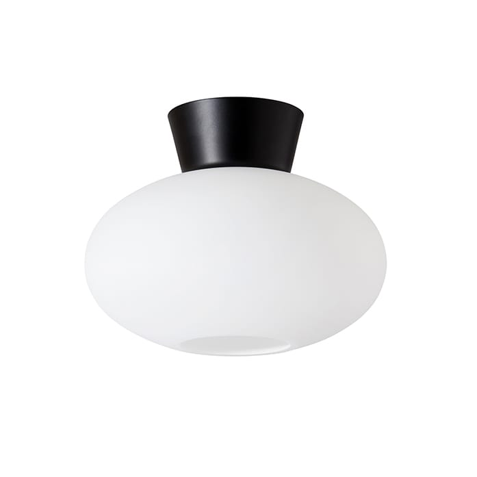 Bullo ceiling lamp opal glass Ø27 cm, matte black Belid