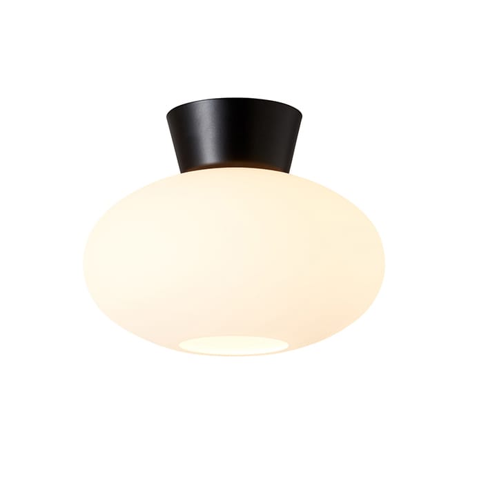 Bullo ceiling lamp opal glass Ø27 cm, matte black Belid