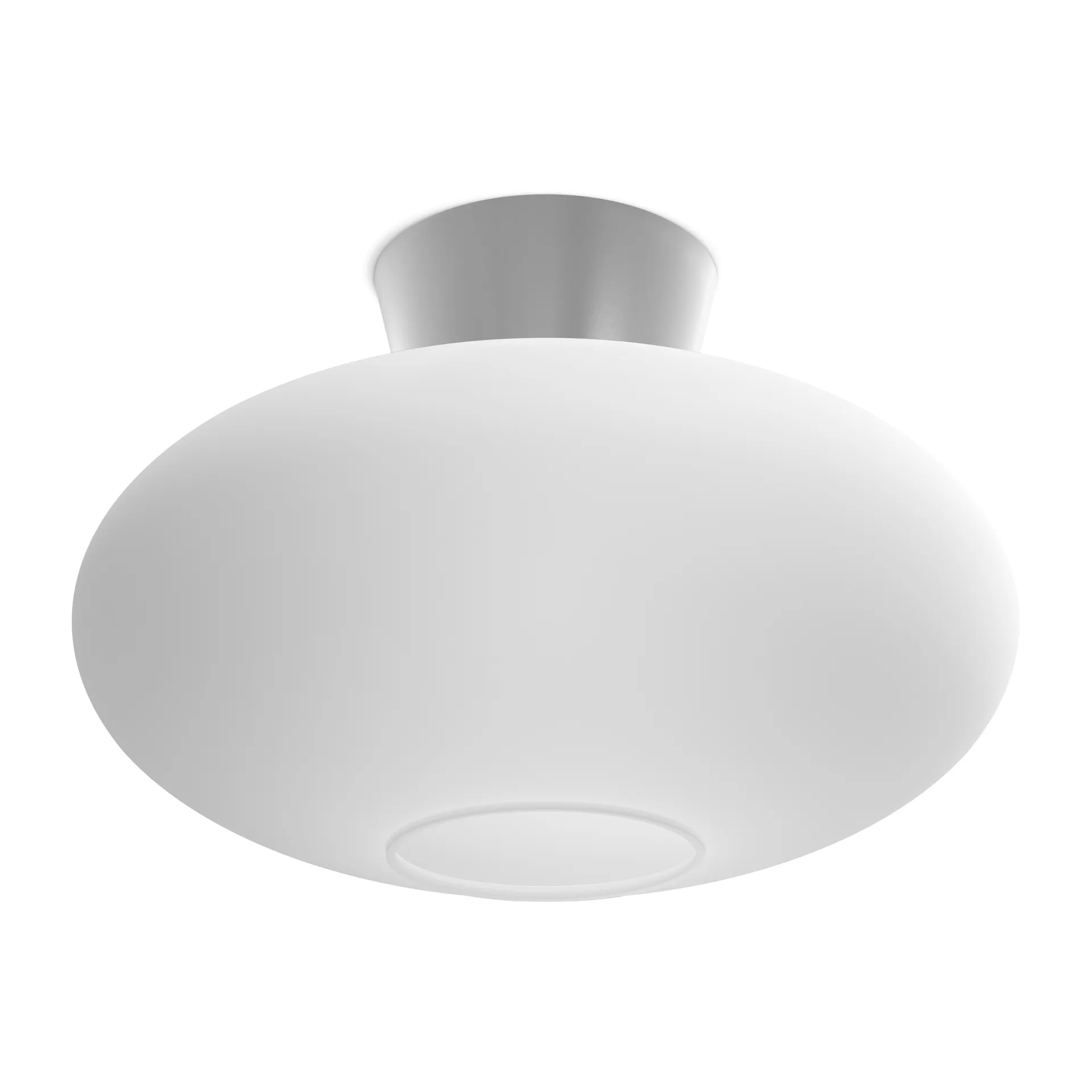 Bullo ceiling lamp XL opal glass Ø38 cm, Aluminium Belid