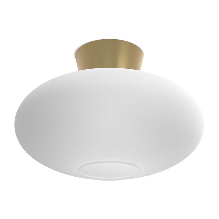 Bullo ceiling lamp XL opal glass Ø38 cm, brass Belid