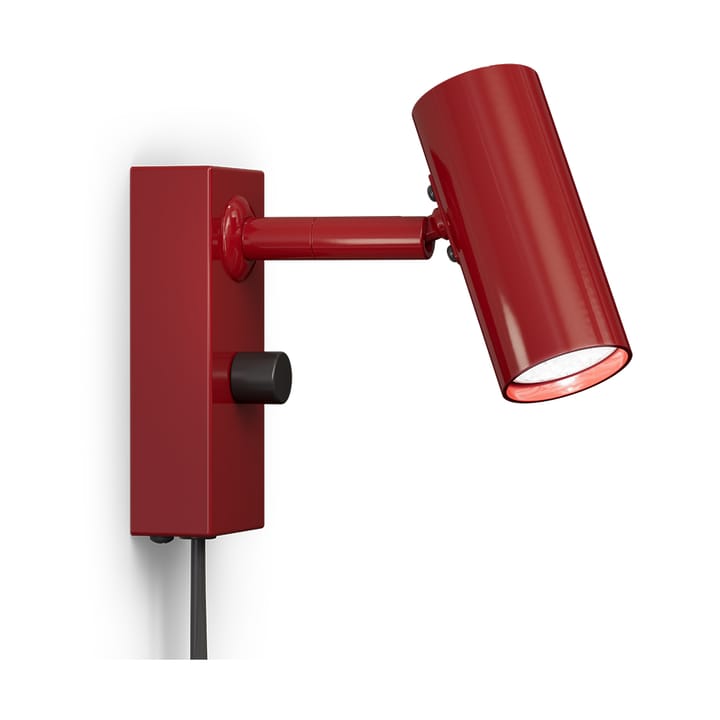 Cato wall lamp - Glossy ruby red-matte black - Belid