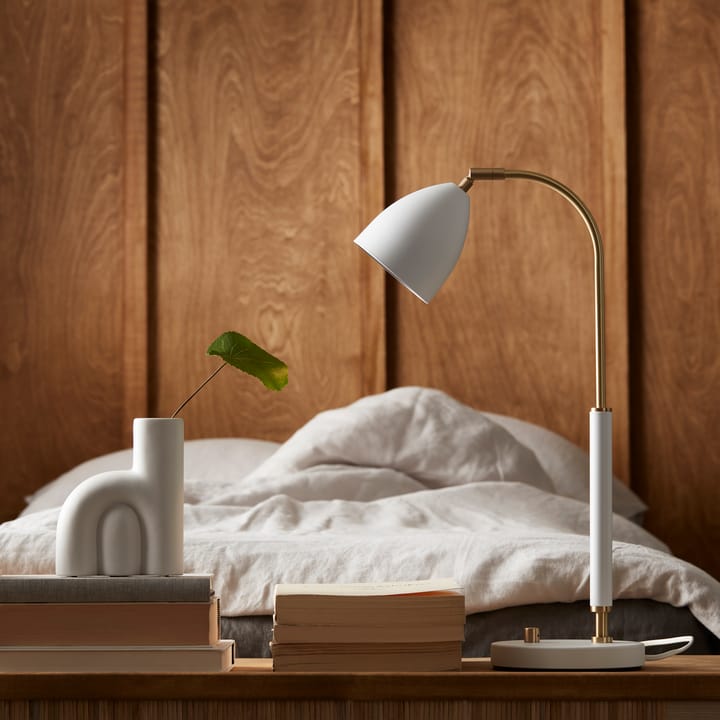 Deluxe table lamp, white, brass Belid
