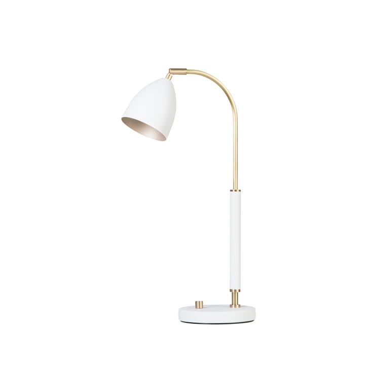 Deluxe table lamp, white, brass Belid