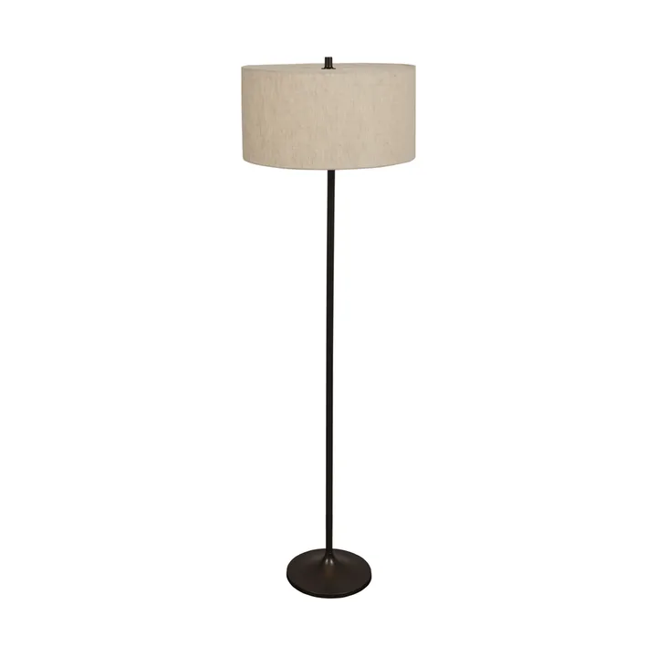 Soft floor lamp - Linen natural-metallic bronze, Ø44x149.5 cm - Belid
