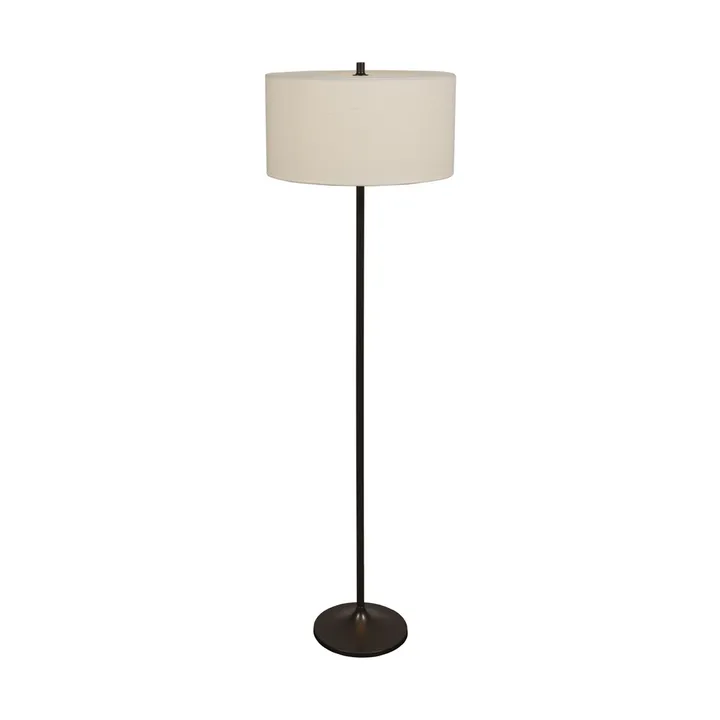 Soft floor lamp - Linen white-metallic bronze, Ø44x149.5 cm - Belid