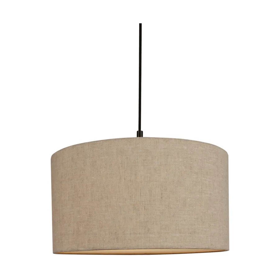 Soft pendant lamp Ø40 cm, Linen natural-metallic bronze, Ø44 cm Belid
