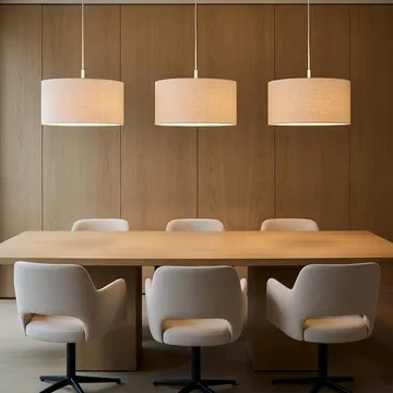 Soft pendant lamp Ø40 cm - Linen white-sand, Ø44 cm - Belid