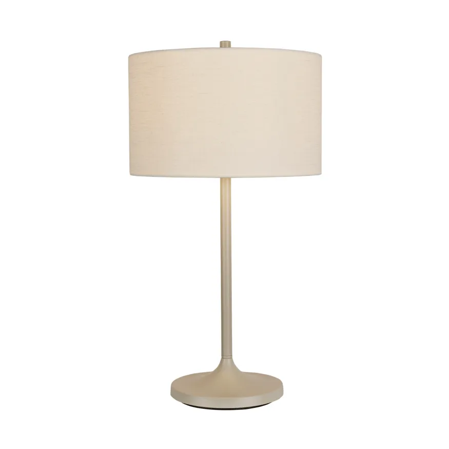 Soft table lamp, Linen white-sand, Ø34x64 cm Belid