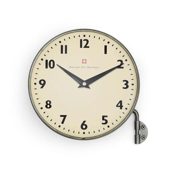 Bengt Ek wall clock mounted on arm, zinc Bengt Ek Design