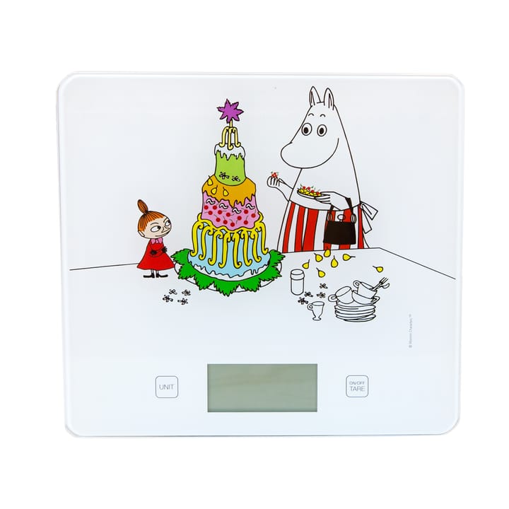Bengt Oak kitchen scale with Moomin motif, White Bengt Ek Design
