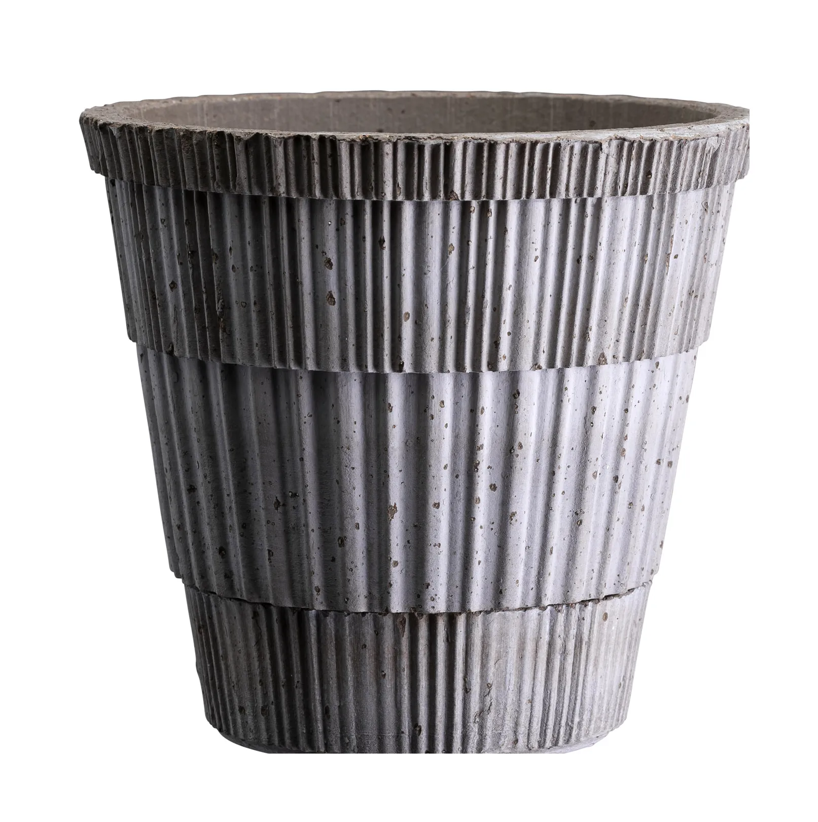 Atlas raw pot with saucer, Grey, Ø14 cm Bergs Potter