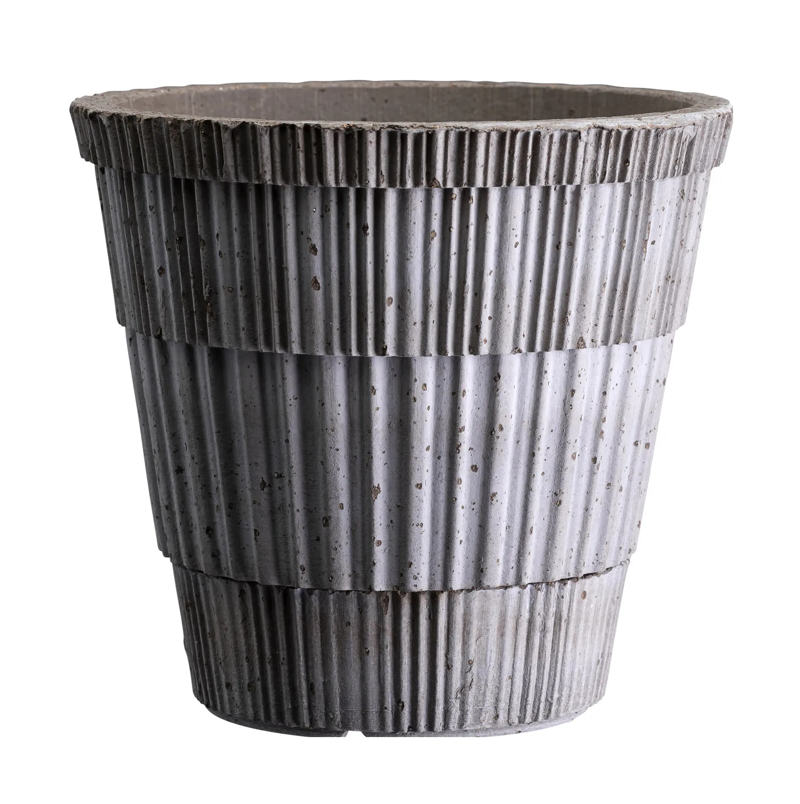 Atlas raw pot with saucer, Grey, Ø16 cm Bergs Potter