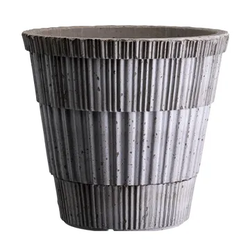 Atlas raw pot with saucer - Grey, Ø18 cm - Bergs Potter