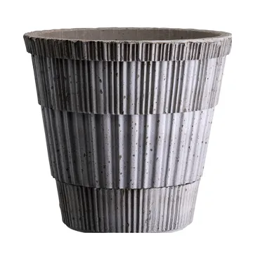 Atlas raw pot with saucer - Grey, Ø21 cm - Bergs Potter