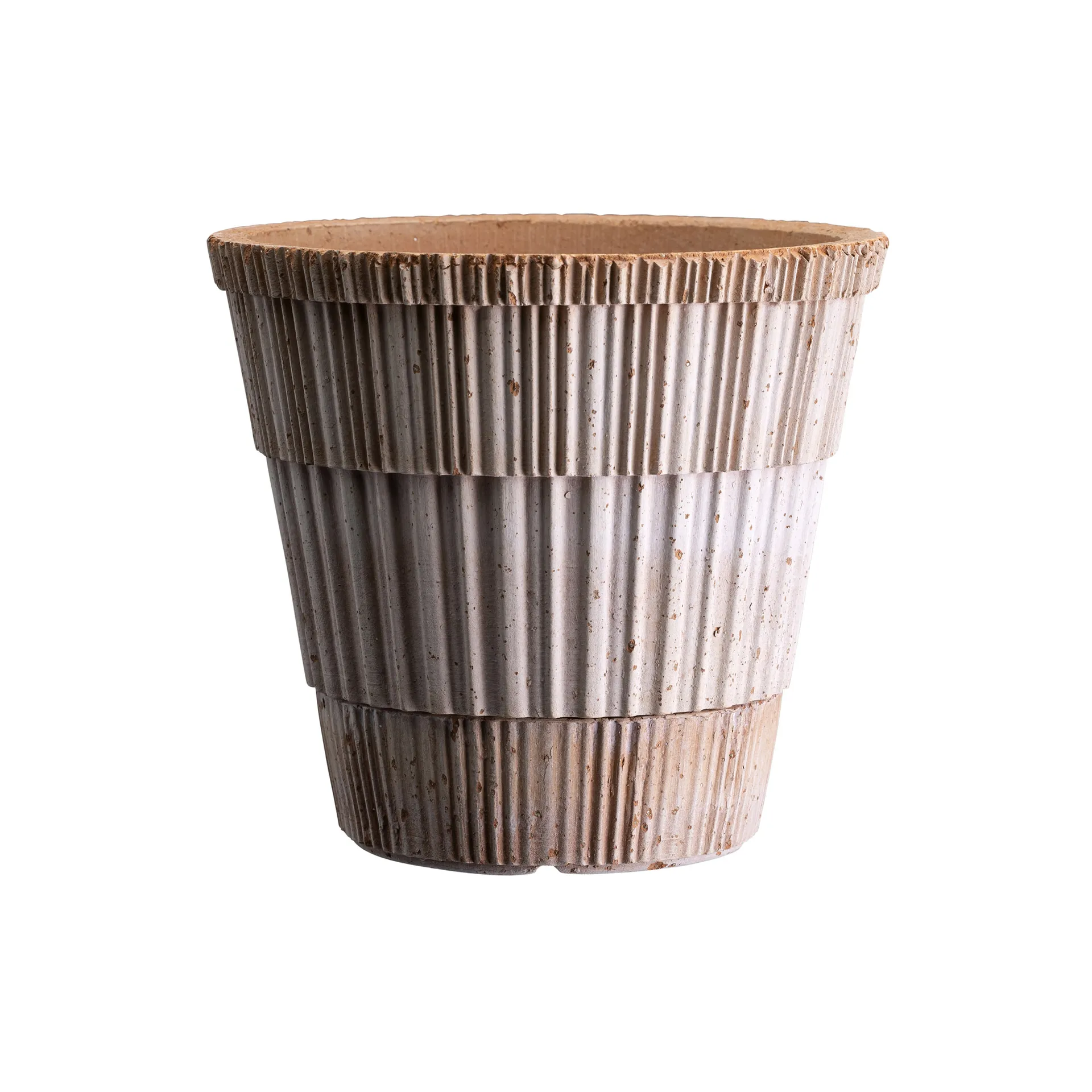 Atlas raw pot with saucer, Pink, Ø14 cm Bergs Potter