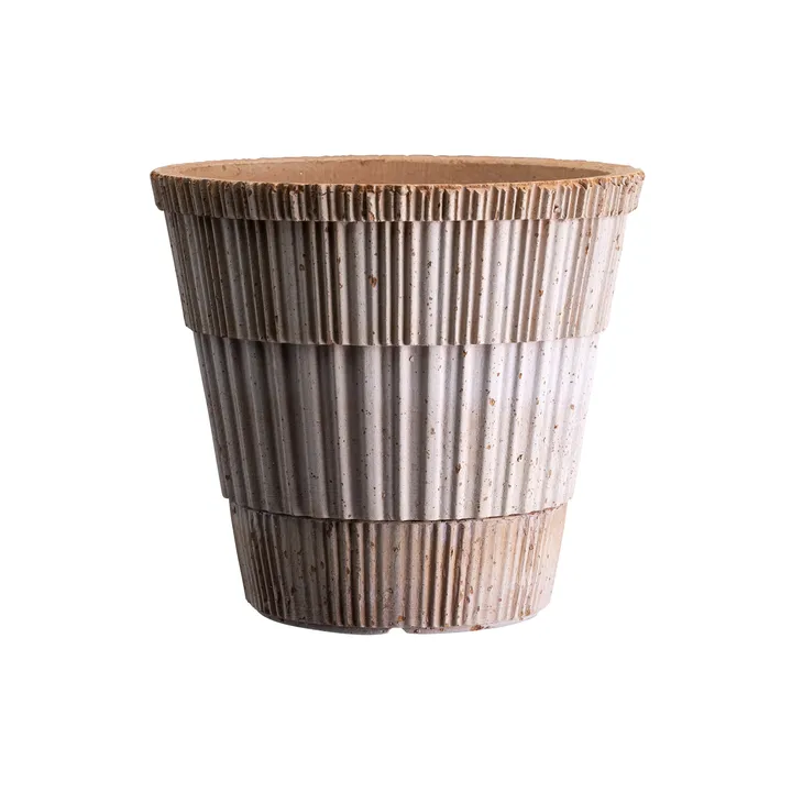 Atlas raw pot with saucer - Pink, Ø14 cm - Bergs Potter