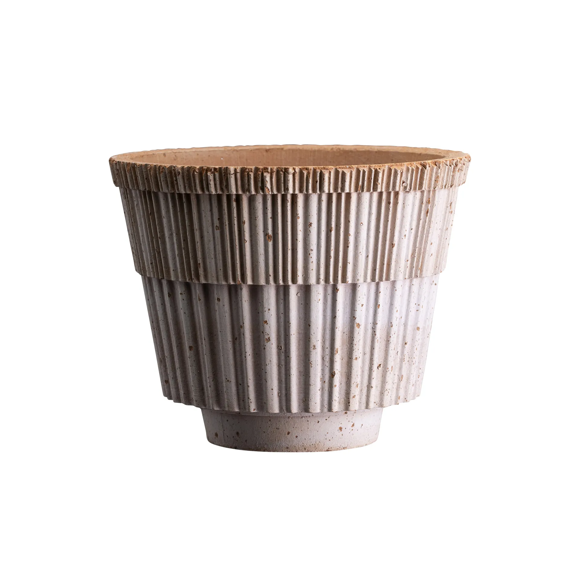 Atlas raw pot with saucer, Pink, Ø16 cm Bergs Potter