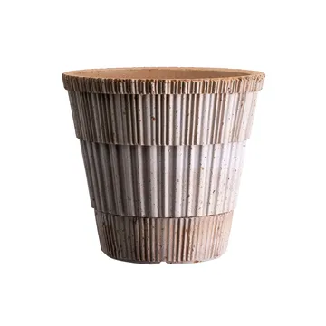 Atlas raw pot with saucer - Pink, Ø18 cm - Bergs Potter