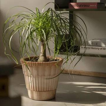 Atlas raw pot with saucer - Pink, Ø25 cm - Bergs Potter