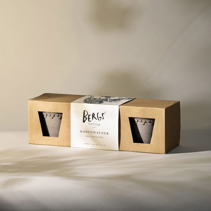 Copenhagen pot Ø10 cm 3-pack, Grey Bergs Potter