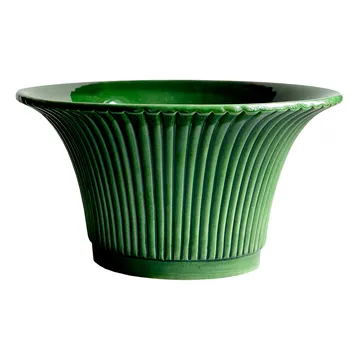 Daisy flower pot glazed Ø25 cm - Green - Bergs Potter
