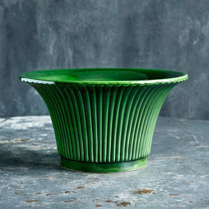 Daisy flower pot glazed Ø25 cm, Green Bergs Potter