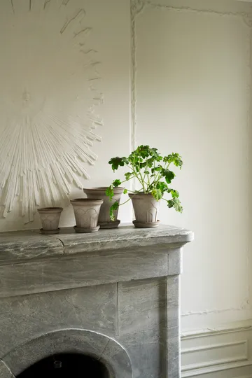 Fleur pot with saucer, 2 pieces - Grey, Ø16 cm - Bergs Potter