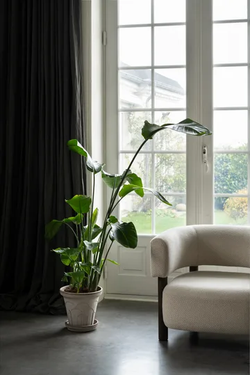 Fleur pot with saucer, 2 pieces - Grey, Ø25 cm - Bergs Potter