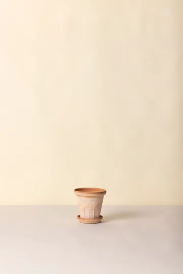 Fleur pot with saucer, 2 pieces - Pink, Ø16 cm - Bergs Potter
