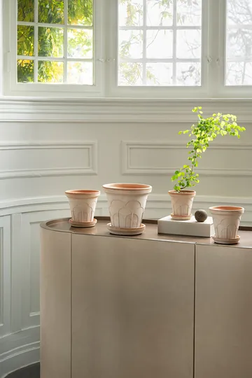 Fleur pot with saucer, 2 pieces - Pink, Ø21 cm - Bergs Potter