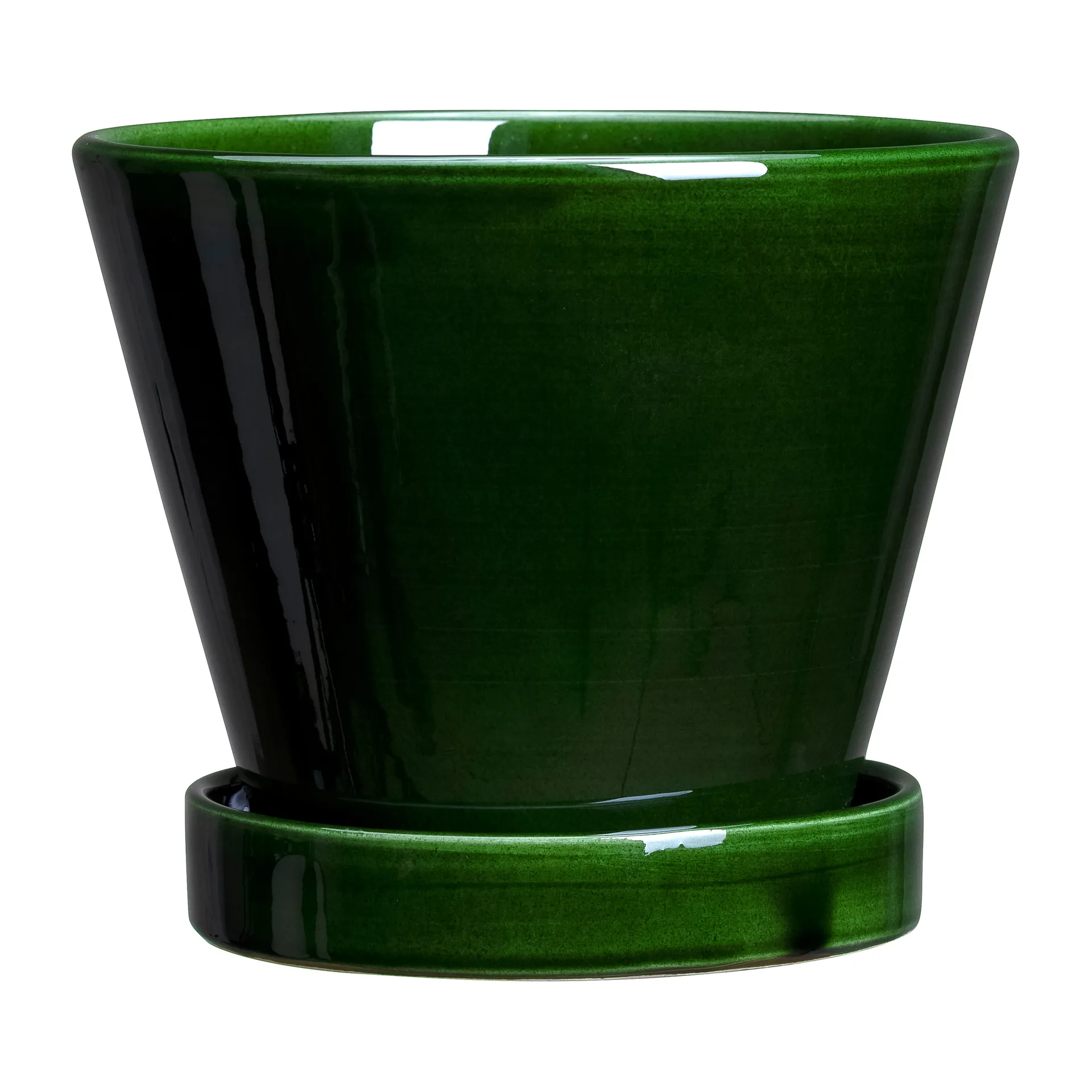 Julie flower pot glazed Ø21 cm, Green Bergs Potter