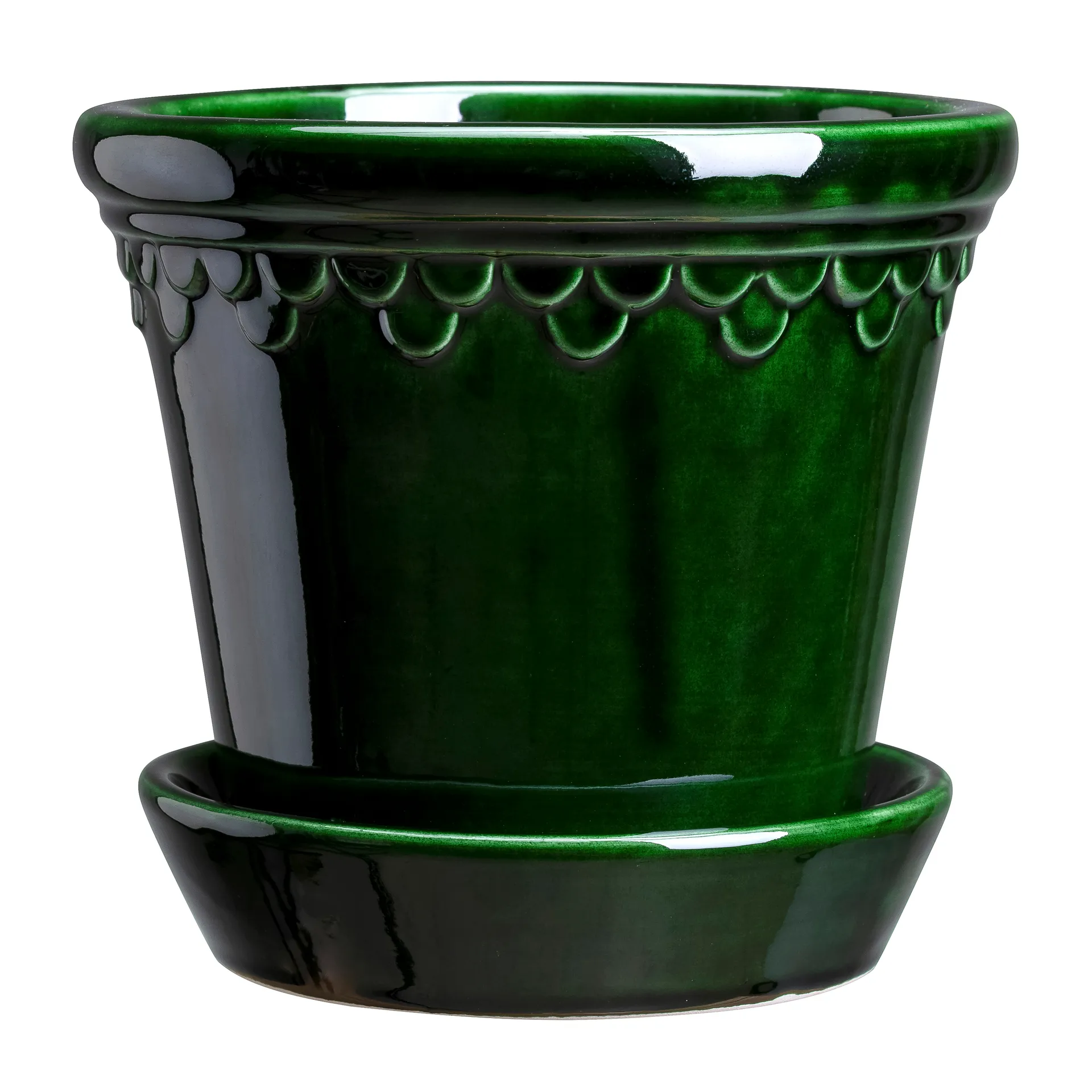 Københavner flower pot glazed Ø10 cm, Green Bergs Potter