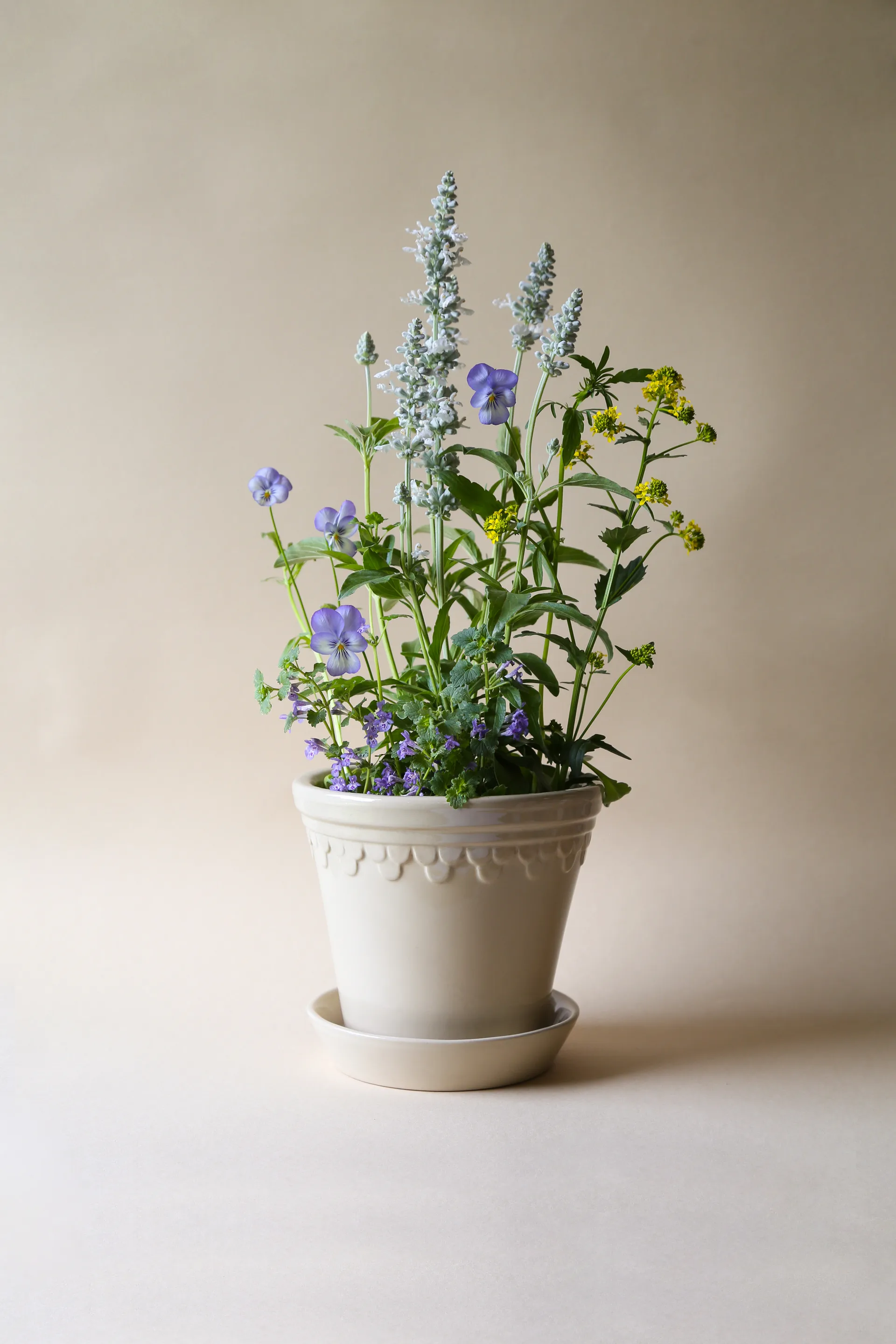 Københavner flower pot glazed Ø10 cm, Sand stone Bergs Potter