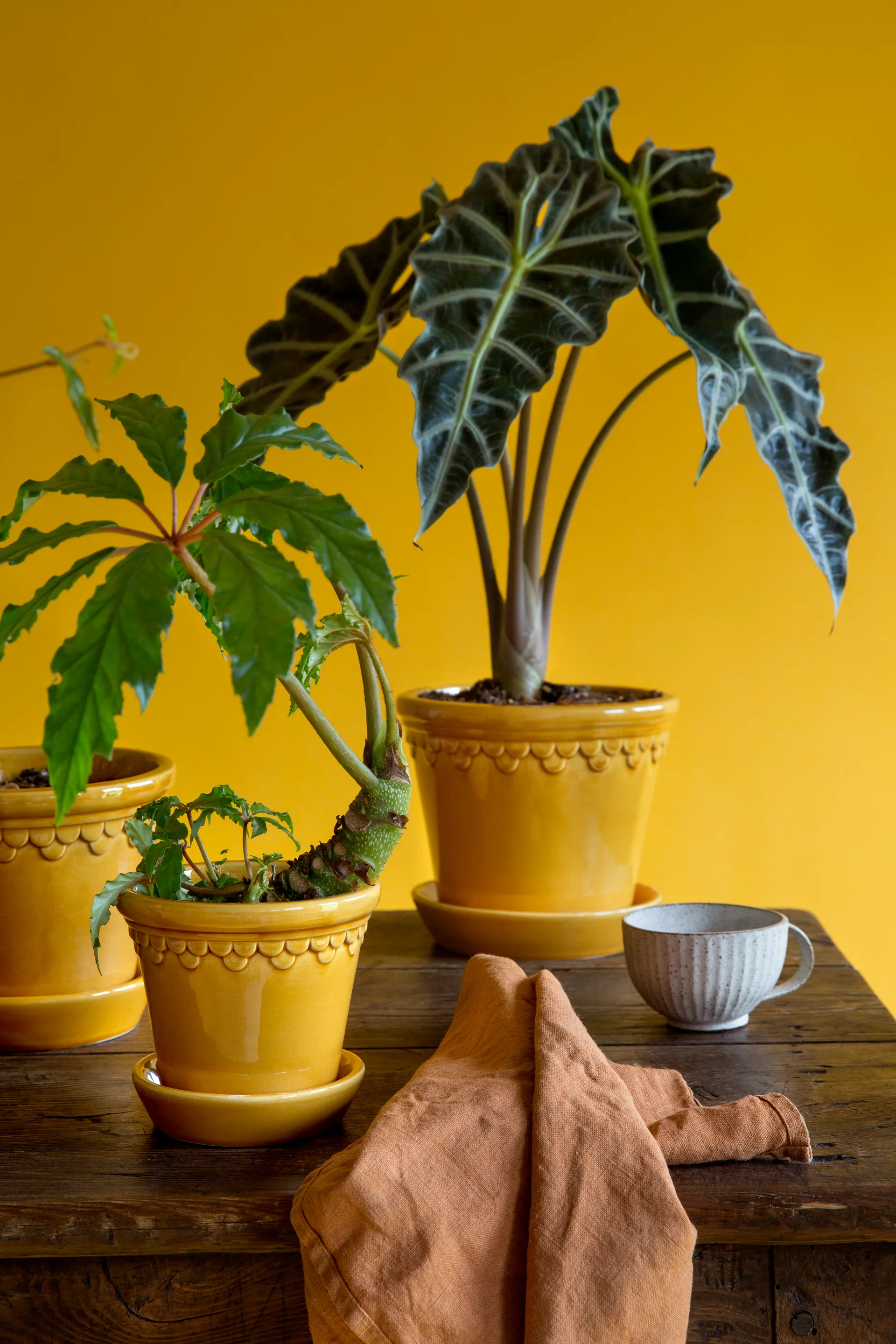 Københavner flower pot glazed Ø12 cm, yellow Bergs Potter