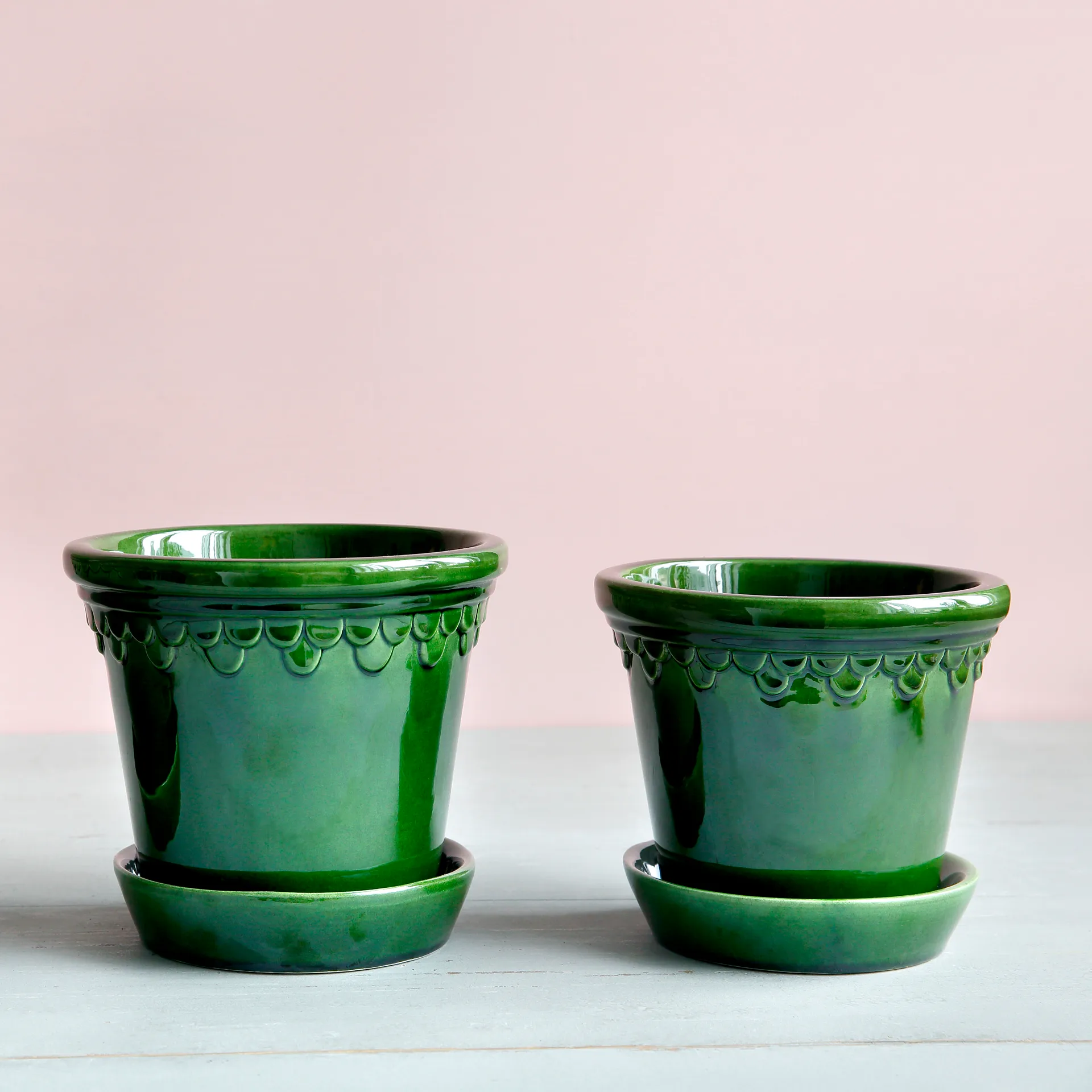 Københavner flower pot glazed Ø16 cm, Green Bergs Potter