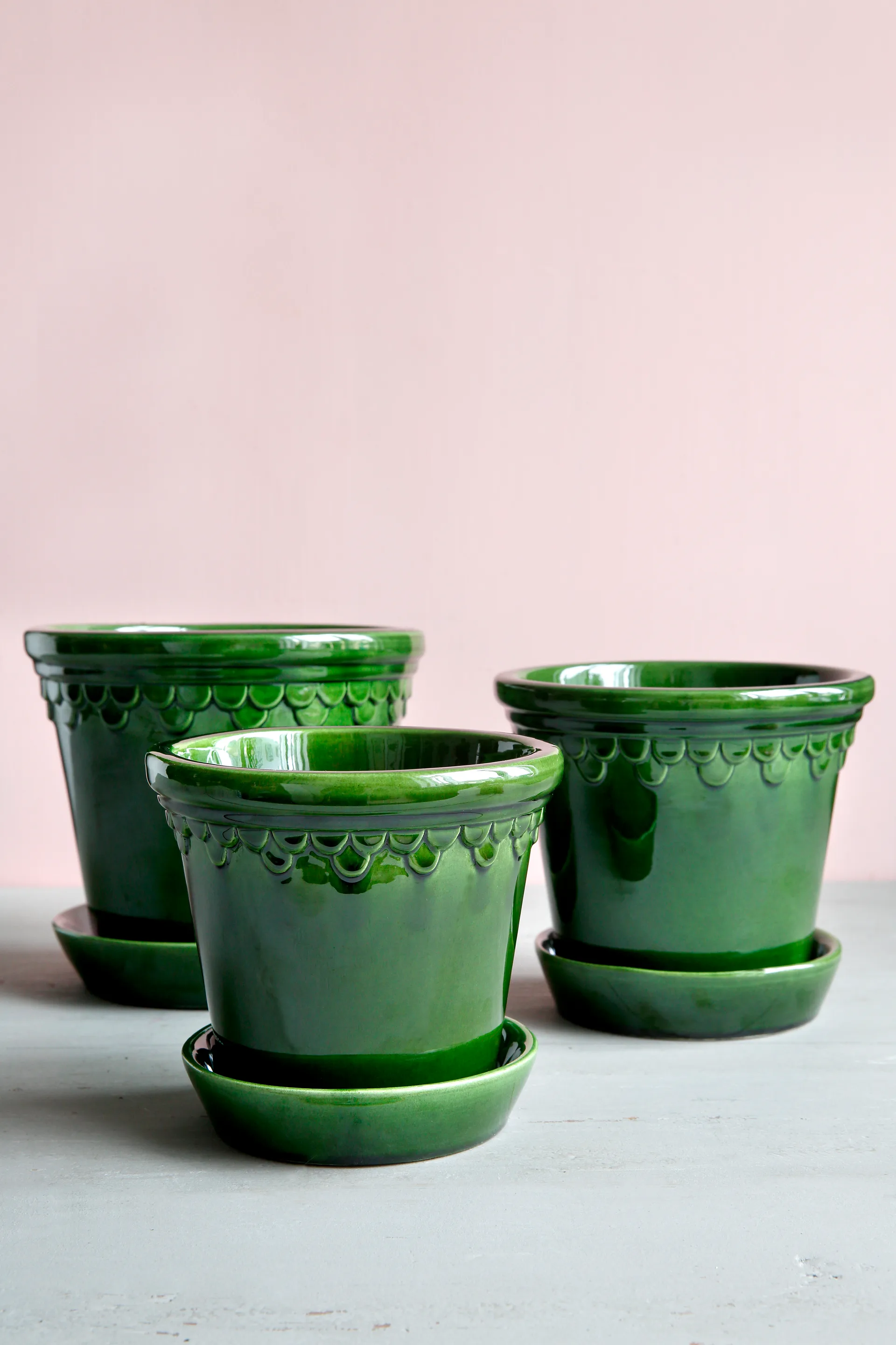 Københavner flower pot glazed Ø18 cm, Green Bergs Potter