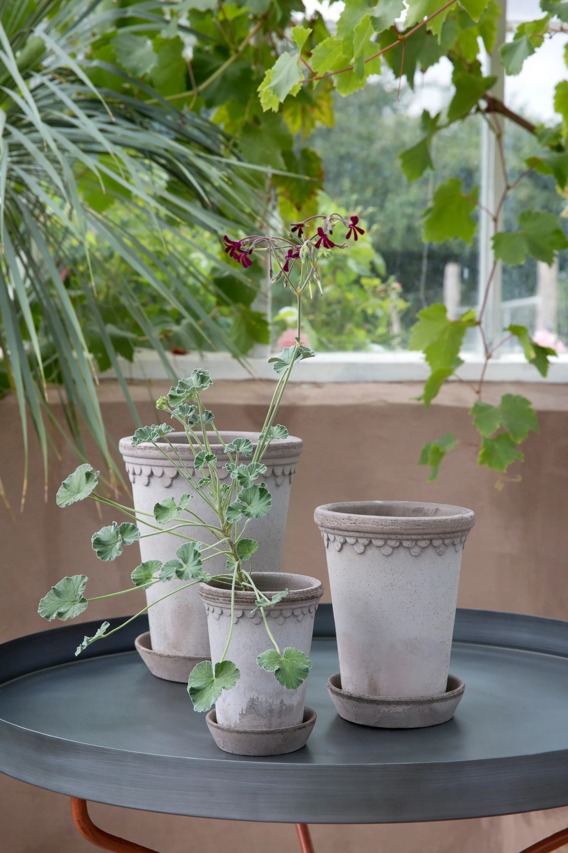 Københavner flower pot high Ø14 cm, grey Bergs Potter