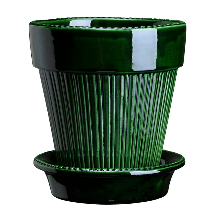 Simona flower pot glazed Ø14 cm, Green Bergs Potter