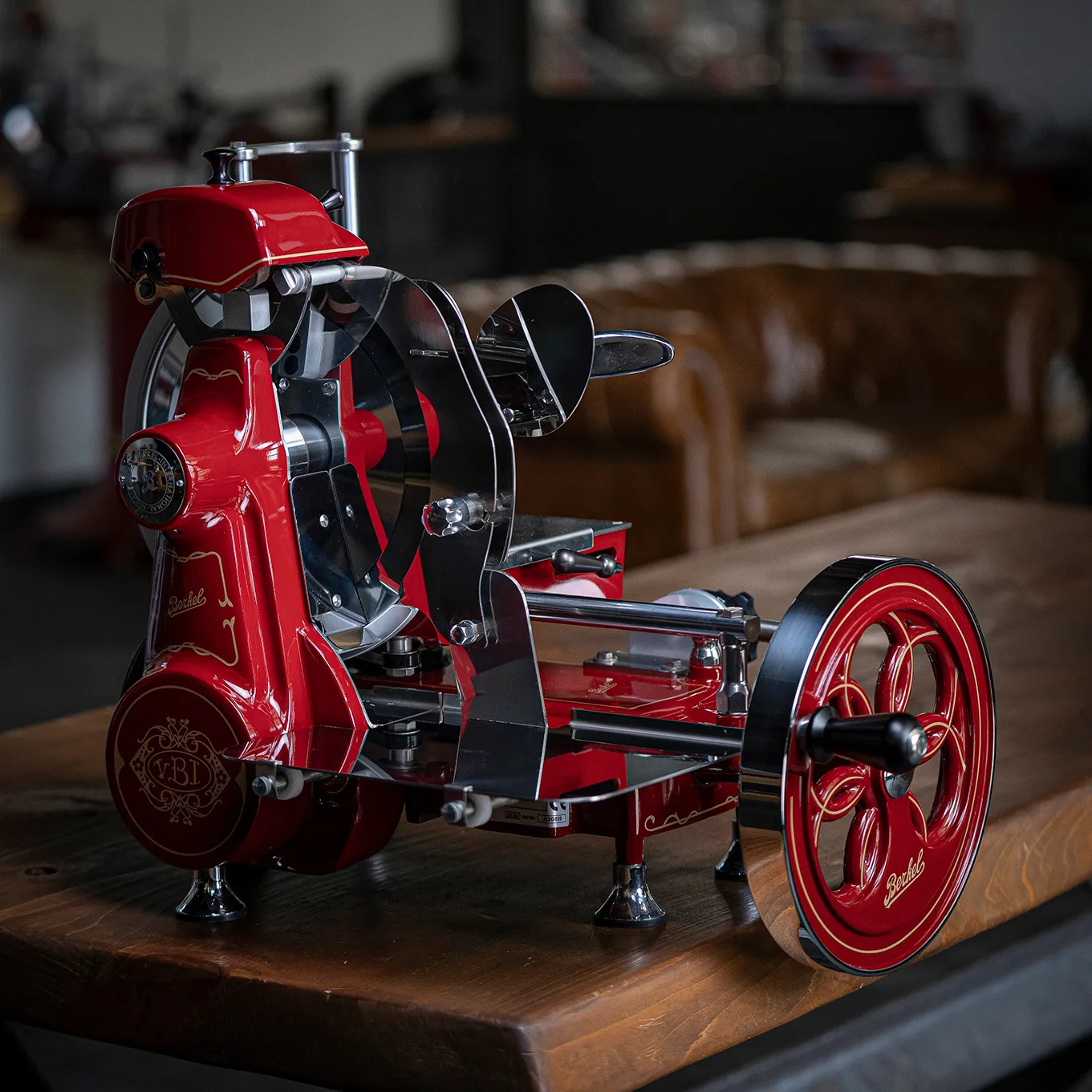 B2 Flywheel slicer manual cutting machine, Red Berkel