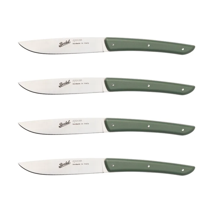 Color steak knife 4-pack 11 cm - Olive Green - Berkel