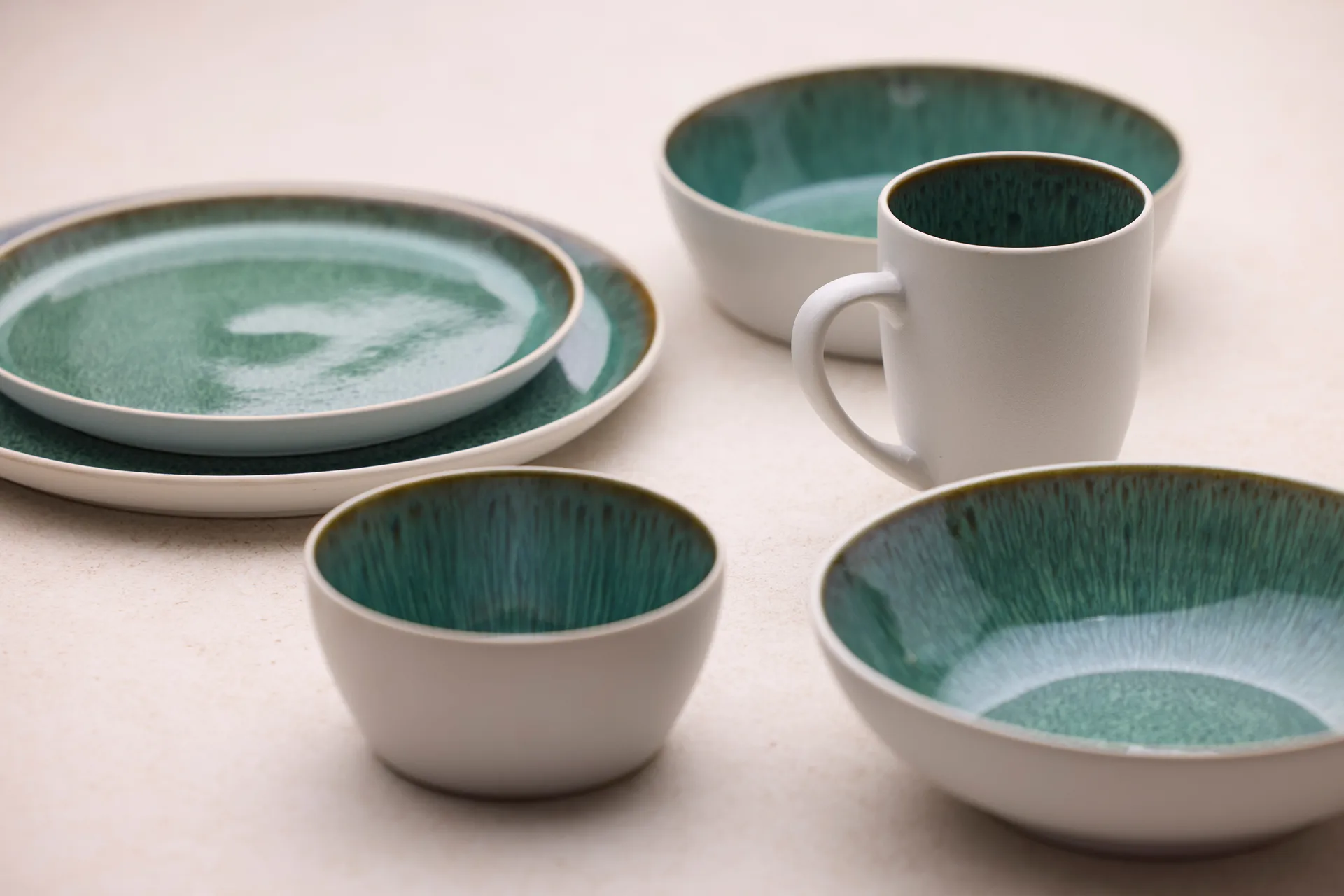 Bitz bowl gastro Ø12 cm, White-green Bitz