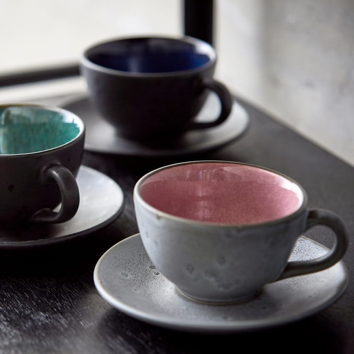 Bitz cup with saucer grey, Pink Bitz